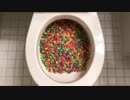 フルーツループをトイレに流してみた３