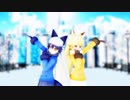 【MMDけもフレ】 キタキツネ&ギンギツネ  きつねコンビで愛Deeを踊りました