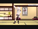 新３Dお披露目会で徐々に早くなるハッピーシンセサイザを踊る白上フブキとタンバリンスバル＆コーラスミオなきり