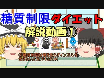 糖質制限ダイエット解説①【ゆっくり霊夢＆魔理沙解説】