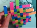 点字用紙を編んで鍋敷きを作ってみた。修正版