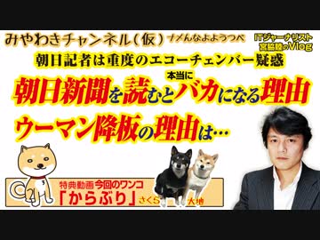 朝日新聞を読むと本当にバカになる理由。朝日記者は重度のエコーチェンバー｜みやわきチャンネル（仮）#405Restart263