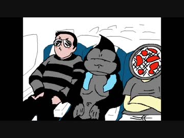【手描き無職】家族旅行に出かけるシャムさん
