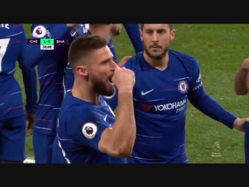 《18-19EPL：第27節延期分》 チェルシー vs ブライトン