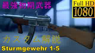 【BF5】最強の初期武器Sturmgewehr 1-5のカスタム解説/近距離4発キル【1080P/60FPS】
