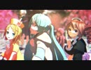 【MikuMikuDance】 ミク・ハク・テト・ルカ・リンで『 プラネタリウムの真実 』（桜吹雪ver.）