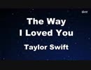 The Way I loved you - Taylor Swift Karaoke【No Guide Melody】