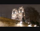 【火事】2019年お正月に夜のノートルダム大聖堂をセーヌ川から見ました！フランス パリ 世界文化遺産 Notre Dame Cathedral Fire in France Paris