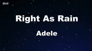 Right As Rain - Adele Karaoke 【With Guide Melody】