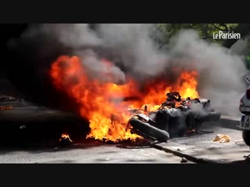 黄色いベスト23週目は暴動に発展しパリが燃えた車の煙と催涙ガスに覆われるw