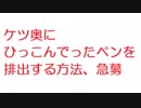 【2ch】ケツ奥にひっこんでったペンを排出する方法、急募