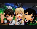 【MMD艦これ】しまかぜ 時雨 うらなみ で 桜ノ雨 Ray-mmd 【MikuMikuDance】 1080p