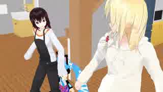 【東方MMD】私服レイマリにフィッツのあれを踊ってもらった。