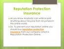 Buy E Reputation Protection Plan and Reputation Protection Insurance