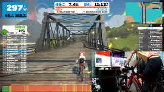 【バーチャルサイクリングZwift】 Hilly Route 1周TT