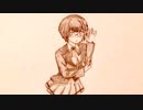 「ぼく勉  緒方理珠」還暦男がHB鉛筆1本で描いてみた。
