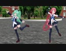 【MMD／艦これ】 江風と山風でワールズエンド・ダンスホール