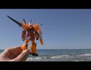 一度はやってみたかった。山と海でガンプラを作る。