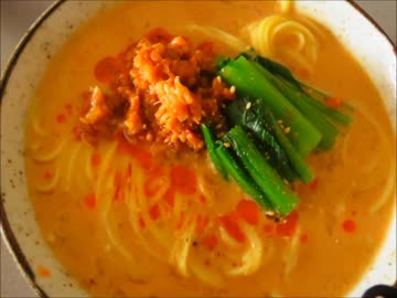 ゆっくり坦々麺つくる