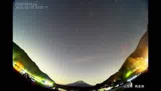 天の川と富士山 タイムラプス(精進湖 ＆ 富士吉田市内)2019　 Timelapse of Mount Fuji and Milky Way