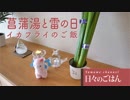 BGMなし　菖蒲湯と雷の日　イカフライのごはん＋お知らせ