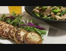 かぶのステーキと豚バラ・かぶの葉のガリバタ炒め！【簡単ボッチめし】