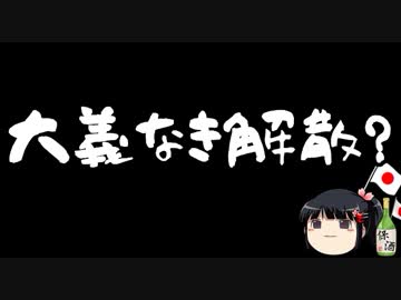 大義なき解散とか言う謎ワード