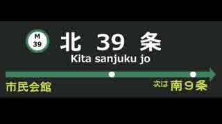 札幌市営地下鉄南北線の接近放送をミクさんにやってもらった