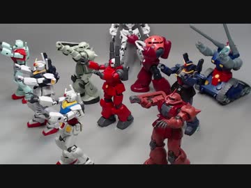 13種類のgunplaを踊る，ガンダムver觸摸天空  ストップモーションアニメーション