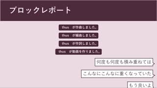 ブロックレポート／thus feat.初音ミク【オリジナル曲のつもり】