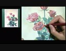 まったり塗る【絵画のように仕上がる美しいぬり絵】赤いバラ