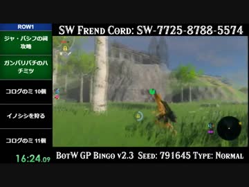 BotW RTA 台地ビンゴについて ゼルダの伝説