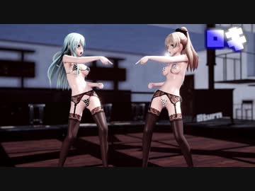 【MMD艦これ】鈴谷と熊野でロキ　水着Ver　歌詞つき