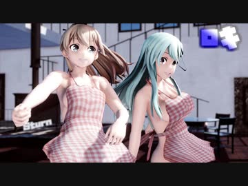 【MMD艦これ】鈴谷と熊野でロキ　新妻コスプレVer　歌詞つき