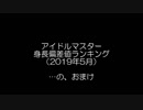 アイドルマスター身長偏差値ランキング（2019年5月）のおまけ