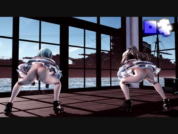 【MMD艦これ】鈴谷と熊野でロキ　折岸みつコスプレBローアングルVer　歌詞つき