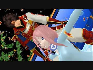 【MMD】三玖ちゃんが戦国武将とロミオとシンデレラを踊る