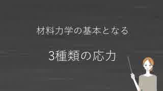 「ものづくり」で社会貢献をしたいあなたに贈る材料力学【応力の種類】