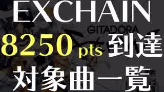 【DrumMania】EXCHAIN Skill 8250 到達対象曲一覧