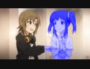 李衣菜の肩パンをブロッキングする智絵里