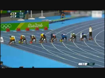 オリンピック男子100mで優勝するイワマン.mp4