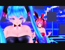 【MMD】小悪魔バニーミクとテトにエンゼルフィッシュを躍らせてみた