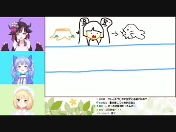 モルル画伯の作品に腹筋を破壊されてしまうちーちゃんとアキくん