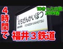 【迷列車の旅】越前３鉄道に乗る！たった4時間で福井観光!?【18きっぷ2019春一日目福井市街編】