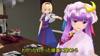 【東方MMD】アリスとパチュリーの仲は険悪！？