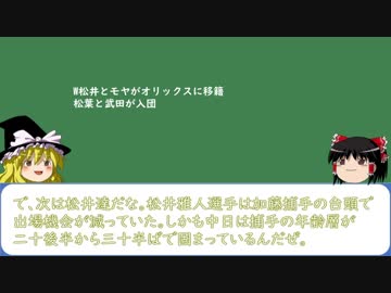 【ゆっくり雑談】中日とオリックスがトレードした件【2019】