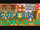 【クリア率1％】ヒカキンコースが鬼畜難易度すぎる…！【マリオメーカー2】
