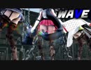 【MMD艦これ】矢矧と鹿島と瑞穂でWAVE　ニーソガーターローアングルVer　歌詞つき