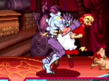 ヴァンパイア リョナ バレッタ ゾンビ ザベルに組み付かれグサグサされる