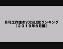 月刊工作抜きVOCALOIDランキング（終）(2019年6月編)